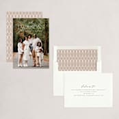 "Simple Surname" - Holiday Cards in Snowflakes by Ekko Studio - Assembled