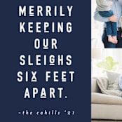 "Six Feet" - Holiday Cards in Midnight by Abby Munn - Detail