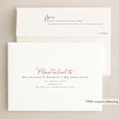 "Merry then and now" - Holiday Cards in Scarlett by Lea Delaveris - FREE Recipient Addressing