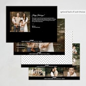 "Seasonal Chic" - Holiday Cards in Licorice by Jessica Williams - Back of Card Options