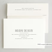 "Seasonal Chic" - Holiday Cards in Licorice by Jessica Williams - FREE Recipient Addressing