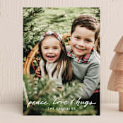 "sending all our LOVE" - Holiday Cards in Moon by Tanya Lee of Frooted Design - Front