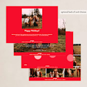 "Wordy Frame" - Holiday Cards in Cherry by Phrosné Barwood - Back of Card Options
