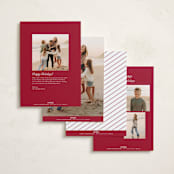 "three" - Holiday Cards in Candy Cane by Lori Wemple - Back of Card Options