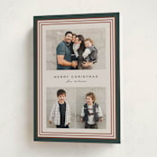 "Timeless Stripe" - Holiday Cards in Pine by Kate Ahn - Folded Card