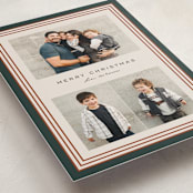 "Timeless Stripe" - Holiday Cards in Pine by Kate Ahn - Detail