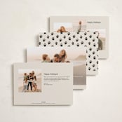 "Big Bold Type" - Holiday Cards in Cream by Ani Somi - Back of Card Options