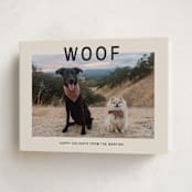 "Big Bold Type" - Holiday Cards in Cream by Ani Somi - Folded Card