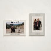 "Big Bold Type" - Holiday Cards in Cream by Ani Somi - Photo Orientation Options