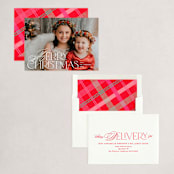 "Chic Type" - Holiday Cards in Lily by Creo Study - Assembled