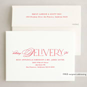 "Chic Type" - Holiday Cards in Lily by Creo Study - FREE Recipient Addressing