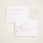 "Bow Two" - Holiday Cards in Peppermint by Emily Betts - FREE Recipient Addressing