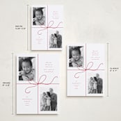 "Bow Two" - Holiday Cards in Peppermint by Emily Betts - Formats Available