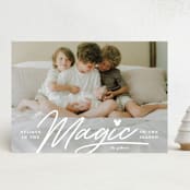 "Disney's Mickey Magical Season" - Holiday Cards in Snow by Carrie ONeal - Front