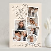 "Disney's Mickey Vintage Postable" - Holiday Cards in Coal by Kamala Nahas - Front