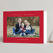"Disney Mickey Mouse Minimalist Mickey" - Holiday Cards in Santa by Angela Garrick - Folded Card