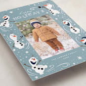 "Disney's Frozen Olaf Holiday Fun" - Holiday Cards in Ice by Orasie - Detail