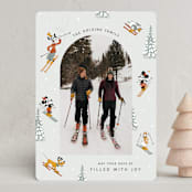 "Disney's Mickey and Friends Tis The Ski-son" - Holiday Cards in Ice by Kelsey Mucci - Front