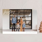 "Merry Scriptmas" - Holiday Cards in Snow by Kristen Magee - Front