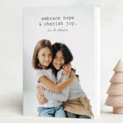 "Embrace Hope" - Holiday Cards in Fir by Carrie ONeal - Folded Card