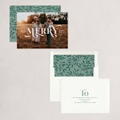"Here's to Christmas" - Holiday Cards in Sugar by Hooray Creative - Assembled