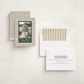 "Floral block print" - Holiday Cards in Forest by Creo Study - Assembled