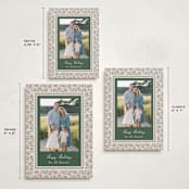 "Floral block print" - Holiday Cards in Forest by Creo Study - Formats Available