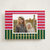 "Festive Stripes" - Holiday Cards in Candy Cane by Shari Margolin - Front