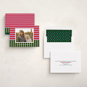 "Festive Stripes" - Holiday Cards in Candy Cane by Shari Margolin - Assembled