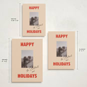 "The Jolly Type" - Holiday Cards in Candy Apple by Claire - Formats Available