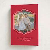 "preppy curved frame" - Holiday Cards in Peppermint by Rebecca Durflinger - Folded Card
