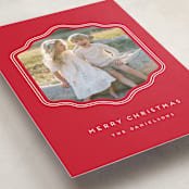 "preppy curved frame" - Holiday Cards in Peppermint by Rebecca Durflinger - Detail