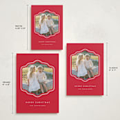 "preppy curved frame" - Holiday Cards in Peppermint by Rebecca Durflinger - Formats Available