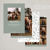 "What a year grid" - Holiday Cards in Pine by Alethea and Ruth - Back of Card Options