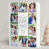"What a year grid" - Holiday Cards in Pine by Alethea and Ruth - Folded Card