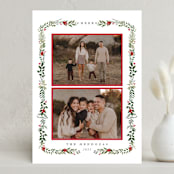 "Peace & Love" - Holiday Cards in Crimson by Susan Moyal - Front