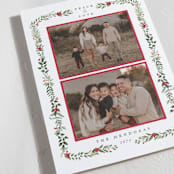 "Peace & Love" - Holiday Cards in Crimson by Susan Moyal - Detail
