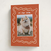 "wiggly lines" - Holiday Cards in Holly by Vera Lim - Folded Card