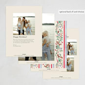 "Highlands" - Holiday Cards in Cranberry by Sarah Knight - Back of Card Options