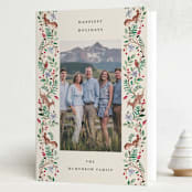 "Highlands" - Holiday Cards in Cranberry by Sarah Knight - Folded Card