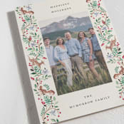 "Highlands" - Holiday Cards in Cranberry by Sarah Knight - Detail