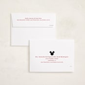 "Disney's Mickey Mouse Fun" - Holiday Cards in Cherry by Jessie Steury - FREE Recipient Addressing