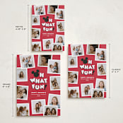 "Disney's Mickey Mouse Fun" - Holiday Cards in Cherry by Jessie Steury - Formats Available
