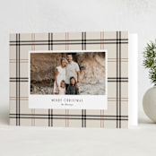 "Window Pane" - Holiday Cards in Vanilla by Cindy Reynolds - Folded Card