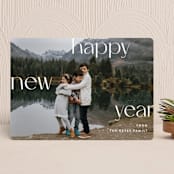 "Type Drop" - Holiday Cards in Snow by Amy Kross - Front