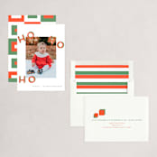 "Triple Ho" - Holiday Cards in Peppermint by Geraldine Sales - Assembled