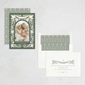 "Heaven and Nature Sing Frame" - Holiday Cards in Pine by Erin German - Assembled