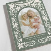 "Heaven and Nature Sing Frame" - Holiday Cards in Pine by Erin German - Detail