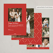 "Snowberry Wreath" - Holiday Cards in Poinsettia by Wildfield Paper Co - Back of Card Options