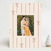 "lines of bows" - Holiday Cards in Cider by Ellen Schlegelmilch - Front